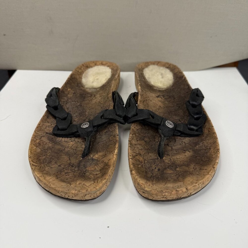 Ugg Cork and Fur Sandals